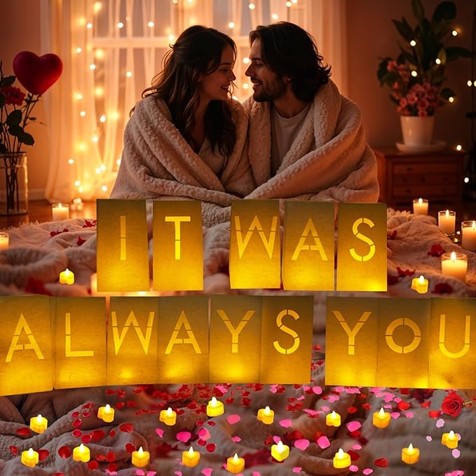 Valentines Day Decorations It was Always You Light Up Letters