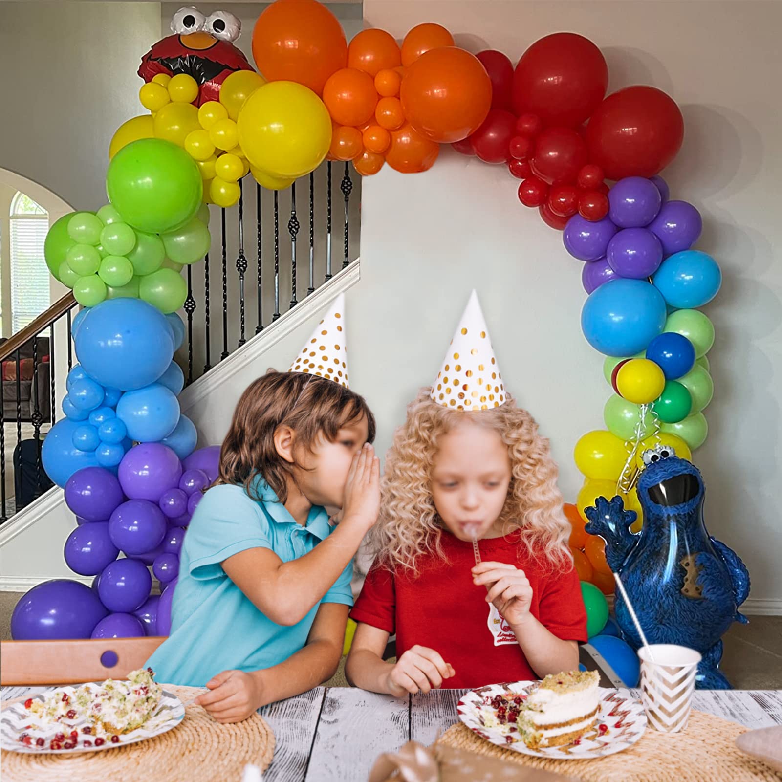 200pcs Balloons 5 Inch Assorted Colors Mini Rainbow Latex Balloons