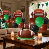 Football Game Day Balloon Stand Set Green Brown Black Football Theme