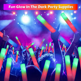 OLUPP 70 PCS LED Foam Glow Sticks Bulk, Glow in the Dark Party
