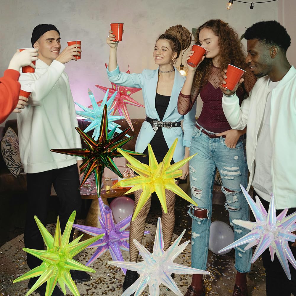 Dazzle Black Green Balloon 14-Pointed One-Piece Star Explosion Balloon