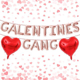 Galentines Day Balloons Banner 16 Inch Rose Gold Galentines Gang