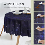 Galaxy Universe Round Tablecloth 60 Inch Starry Night Sky