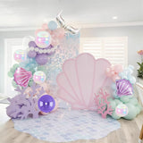 Mermaid Balloon Garland Arch Kit Purple Teal Blue Pink Clear Latex