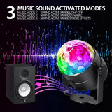 NEQUARE Disco Ball DJ Party Lights Sound Activated with Remote #4