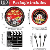 Movie Night Party Plates Movie Themed Paper Tableware Now Showing