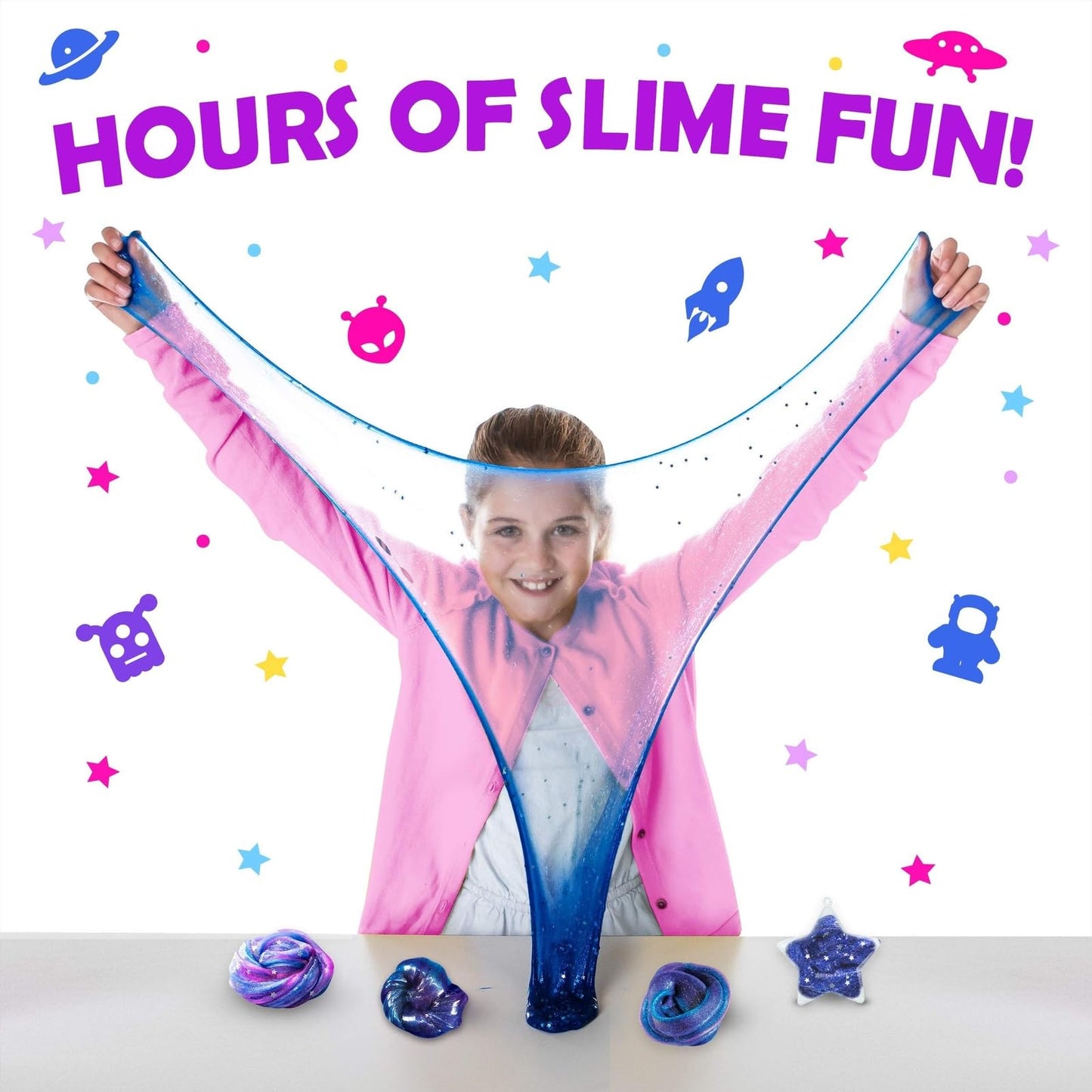 Original Stationery Mini Galaxy Slime Kit for Girls & Boys Ages 7–12,