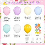 Daisy Balloon Garland Arch Kit,Pink Purple Yellow Blue Pastel Rainbow