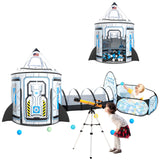 3pc Kids Play Tent for Girls with Ball Pit, Crawl Tunnel, Princess