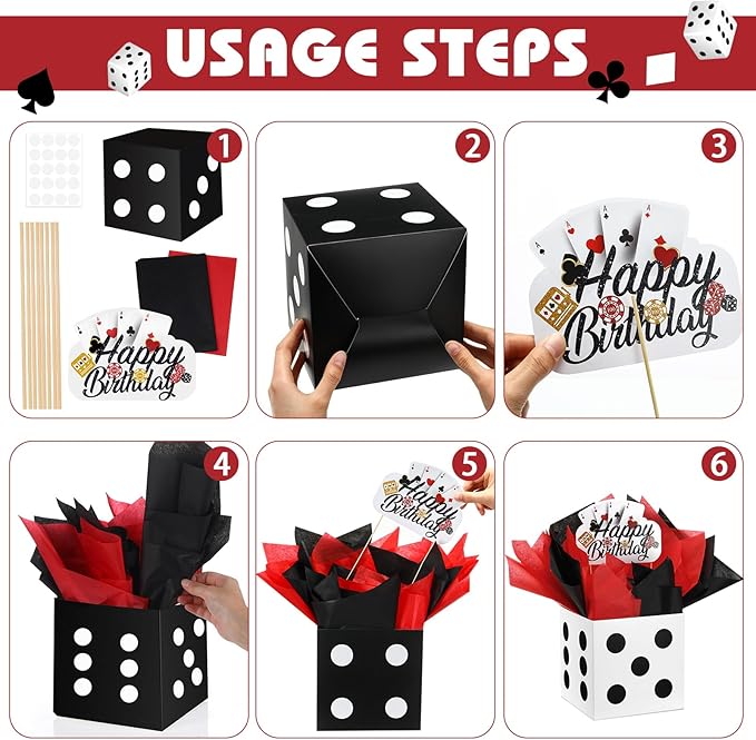 9 Set Casino Theme Birthday Party Decorations for Table Centerpiece