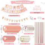 Rose Gold Birthday Decorations For Girl Woman Happy Birthday Party