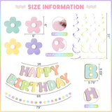 Amandir Pastel Birthday Decorations for Girls Women, Happy Birthday