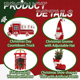 Christmas Decorations 8 PCS Tiered Tray Decor Set Cute Tabletop