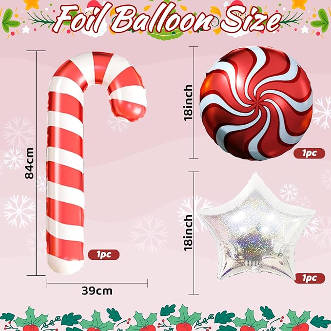Christmas Balloon Arch Red Green Gold Balloon Garland Metallic