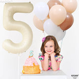 KatchOn, Gaint Cream White 5 Balloon Number - 40 Inch | 5 Birthday