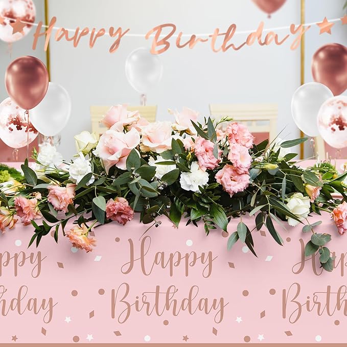 Rose Gold Birthday Party Supplies Disposable Paper Plates Napkins