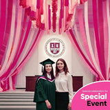 12 Pink Streamers, 984ft Pack of Pink Crepe Paper Rolls for