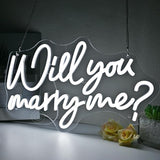 SYLHOME Will You Marry Me ? Led Neon Light Sign Hanging Proposal