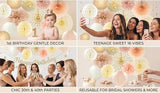 Champagne-Gold Birthday Party Decorations Kit-26 Piece- Glittery