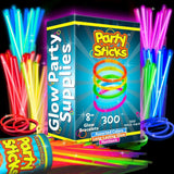 Party Sticks Glow Sticks Jewelry Bulk Party Favors 300pk and