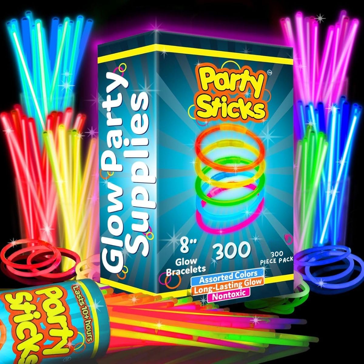 Party Sticks Glow Sticks Jewelry Bulk Party Favors 300pk and