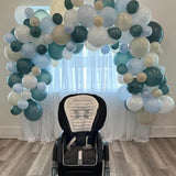 Blue White Balloons Dusty Blue White Beige Balloons 60PCS 12INCH