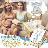 63 Pcs Elephant Baby Shower Guest Book Alternatives Set Baby Shower