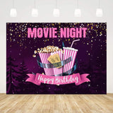 7x5ft Cinema Movie Night Theme Photography Backdrop for Birthday
