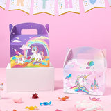 WERNNSAI Unicorn Party Favor Boxes - 12 Pcs Rainbow Unicorn Gift