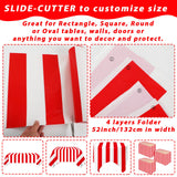 100Ft Long Tablecloth Roll Red and White Striped Tablecloth Carnival