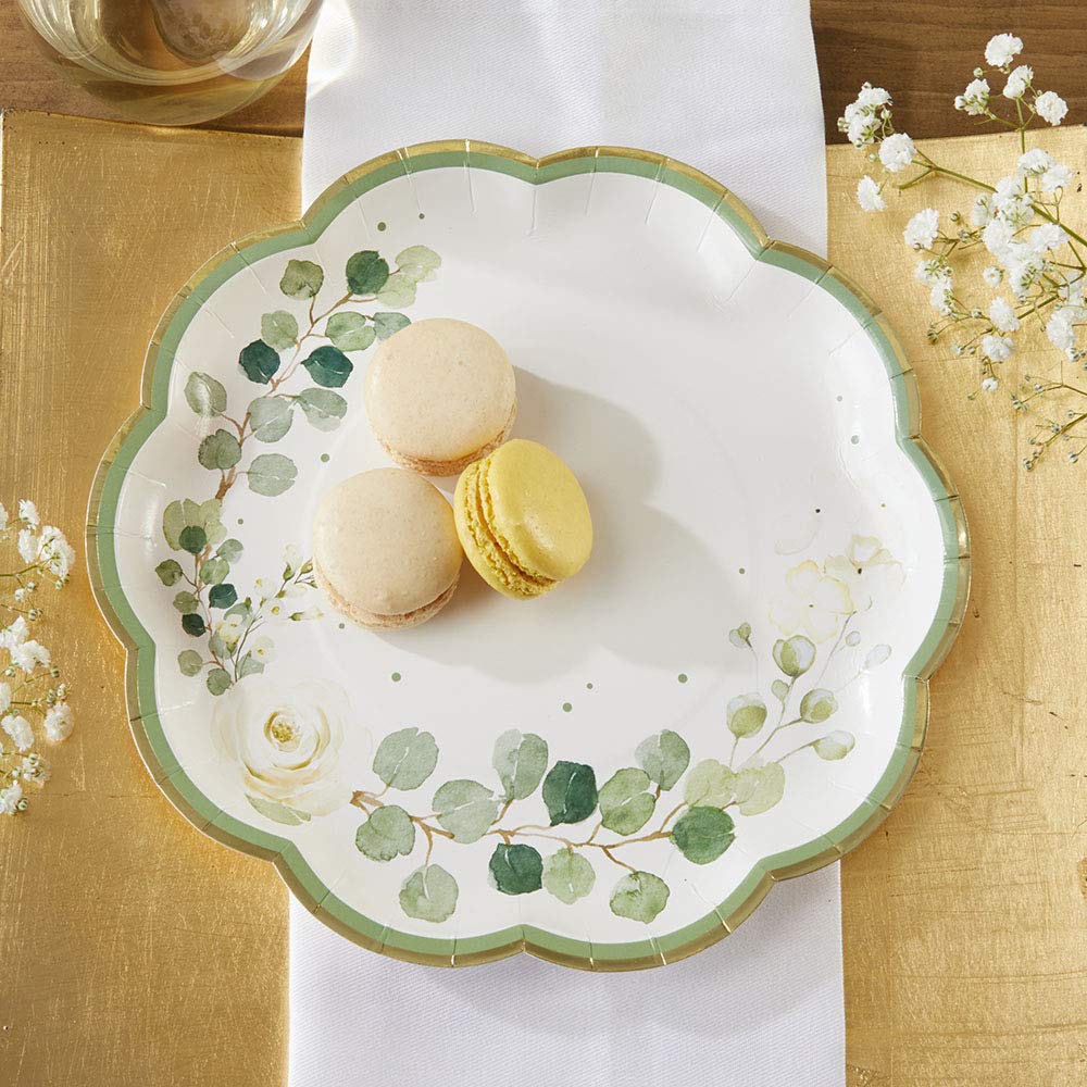Kate Aspen Sage Green Party Decorations, Eucalyptus Floral Botanical