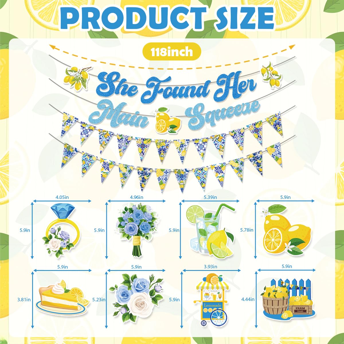 Lemon Bridal Shower Decorations Include She Found Her Main Squeeze