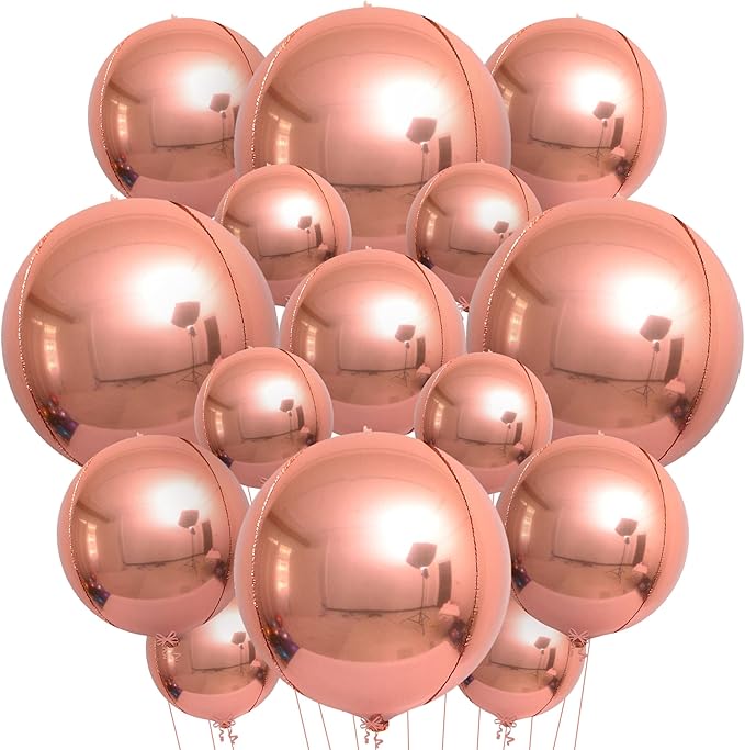 KatchOn, Big Rose Gold Balloons - 22 Inch, Pack of 14 | Rose Gold
