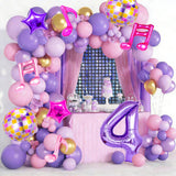 9Pcs Kpop Birthday Decorations - Kpop Music Balloons Hot Pink Mus 4