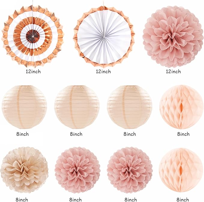 Blush Pink Rose Gold Bridal Shower Party Decorations 21pcs Bride to