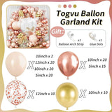 Blush Rose Gold Balloon Garland Arch Kit 119 Pieces Peach Pink Gold
