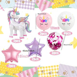 16 Pcs Unicorn Balloons Kit for Birthday Party Decorations 2 Self