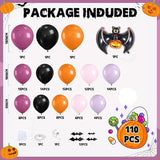 Halloween Balloon Arch Garland Pink Purple Balloons with Star Cute