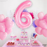 KatchOn, Giant Light Pink Number 6 Balloon - 40 Inch | 6 Balloon