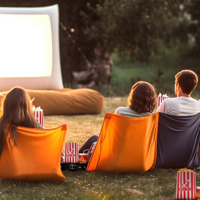39PCS Movie Night Snack Trays with Popcorn Bags, Disposable Paper