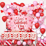 Valentine's Day Balloon Garland Arch Kit I Love You Banner Red Pink