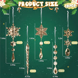18pcs Crystal Christmas Ornaments for Christmas Tree Decorations-Champ