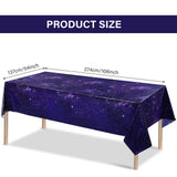 6 Pack Galaxy Plastic Table Cover Space Tablecloth Space Star