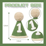 First Birthday Party Decorations Green High Chair Banner No.1 Crown