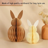 5Pcs Easter Bunny Honeycomb Centerpiece Easter Party Table