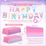 171Pcs Unicorn Birthday Party Decorations with Unicorn Rainbow