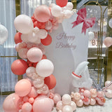 MEBAY Orange Pink Blush White Balloon Garland Arch Kit, 155Pcs Latex