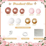 Rose Gold Pink Balloon Arch Kit 163 Pcs rose gold Balloon Garland