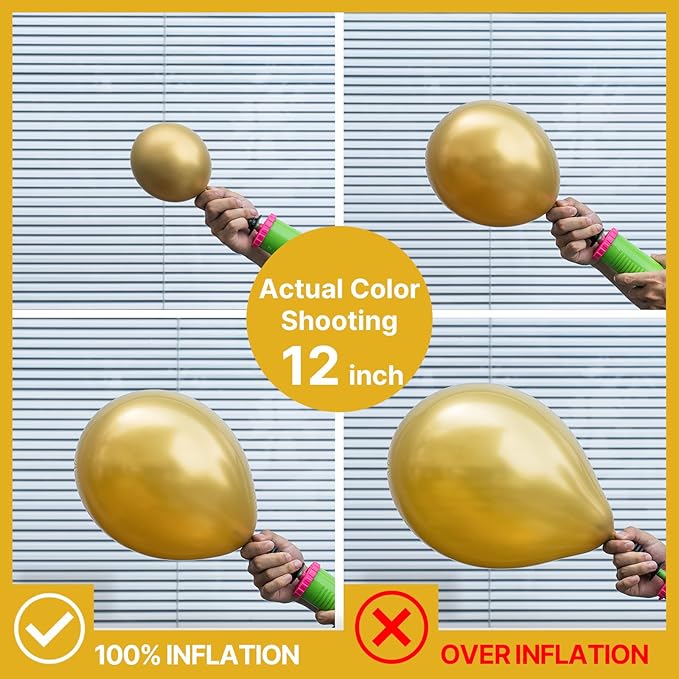 PartyWoo Gold Balloons 140pcs Different Sizes of 18 12 10 5 Inch Gold