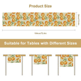 Orange Citrus Table Runner, Cute Spring Summer Fruit Themed Table